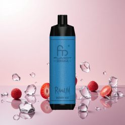 RandM Fumot Shisha 10000 Puffs Engangs Vape Bær Is med LED-indikator og 18ml E-væske