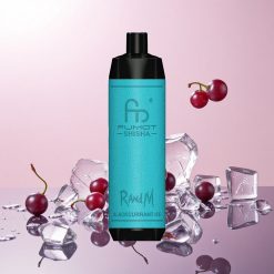 RandM Fumot Shisha 10000 Puffs Engangs Vape Solbær Is med LED Indikator og Type-C Port