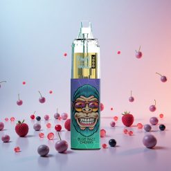 RandM Fumot Tornado 7000 Puffs Engangs Vape Blå Hindbær Kirsebær og 14 ML E-væske