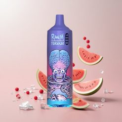 RandM Fumot Tornado 9000 Puffs Engangs Vandmelon Brazz Is RandM Tornado 9000 Puffs (18 mL, Mesh Coil)