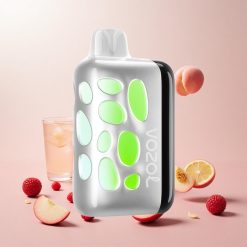 VOZOL RAVE 40000 Engangs Vape Fersken Hindbær Lemonade - 270° Vibrant Glow Design, 1000mAh Batteri