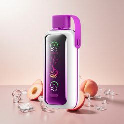 VOZOL Star 20000 Puffs Engangs Vape Juice Fersken Is med 2,2" HD spejlskærm og Dual mesh