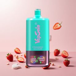 VapSolo Triple 30000 Puffs Engangs Vape Jordbær Is (105 x 42 x 41,5 mm, 40 ml)