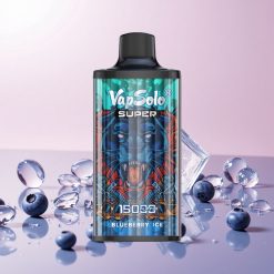 Vapsolo Super 15000 Puffs Engangs Vape Blåbær Is Carton Størrelse: 44 43 26,5CM E-Væske: 40ml