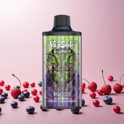 Vapsolo Super 15000 Puffs Engangs Vape Blåbær Kirsebær Tranebær Pust: 15000 Pust Væske: 40ml