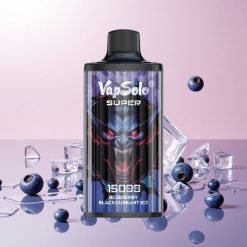 Vapsolo Super 15000 Puffs Engangs Vape Blåbær Solbær Is Carton Størrelse: 44 43 26,5CM Puffs: 15000 Puffs E-Væske: 40ml Nicotinstyrke: 20 mg/ml, 50 mg/ml Batterikapacitet: 850mAh Mesh Coil Opladningsport: Type-C