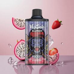 Vapsolo Super 15000 Puffs Sort Is Dragefrugt Jordbær Carton Størrelse: 44 43 26,5CM E-Væske: 40ml